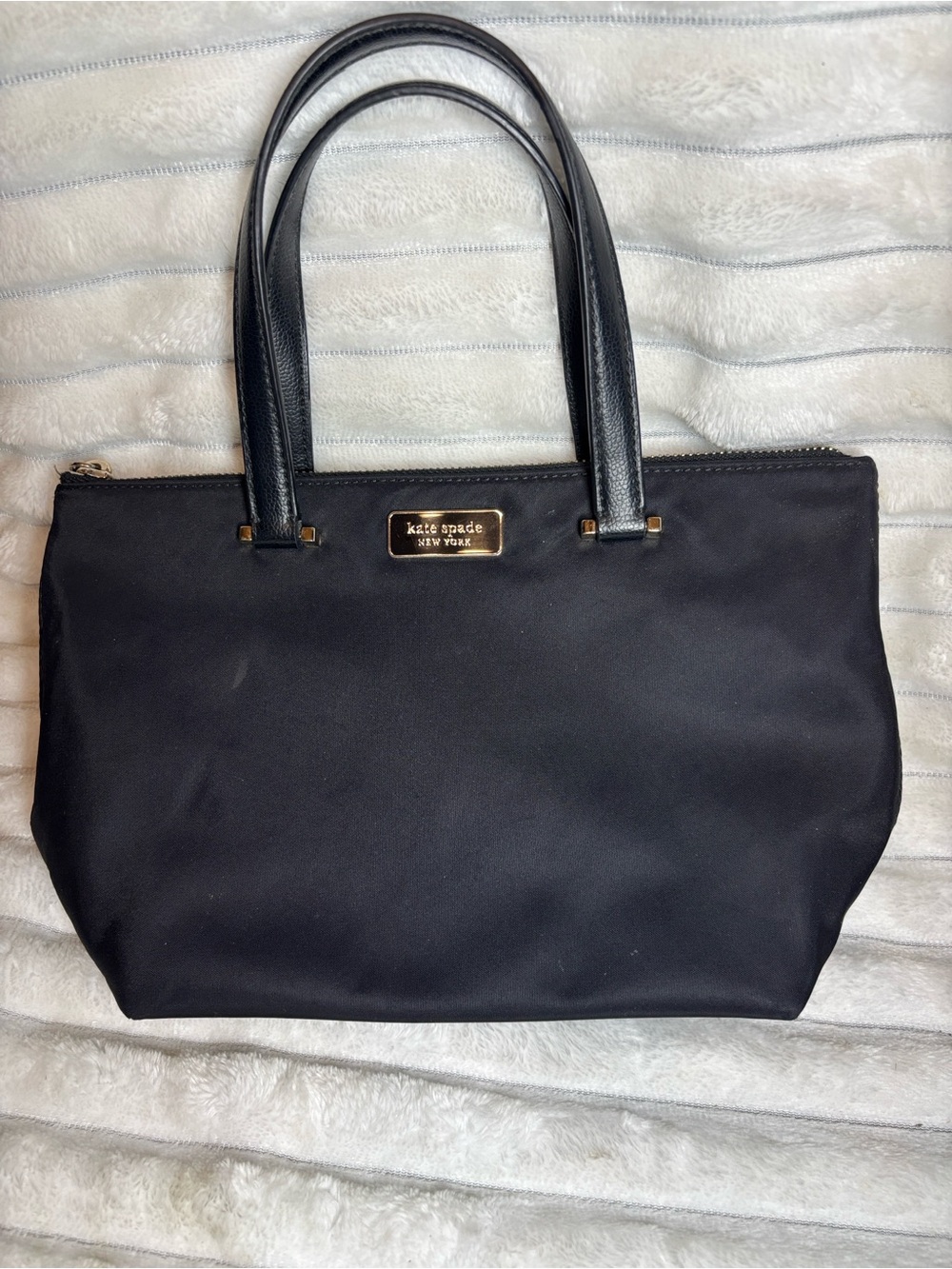 kate spade Black Nylon Mini Tote Bag